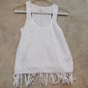 White fringe tank